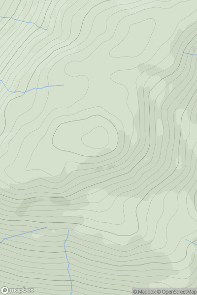 Thumbnail image for Meall an Fheidh [Sunart and Ardgour] showing contour plot for surrounding peak